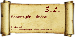 Sebestyén Lóránt névjegykártya
